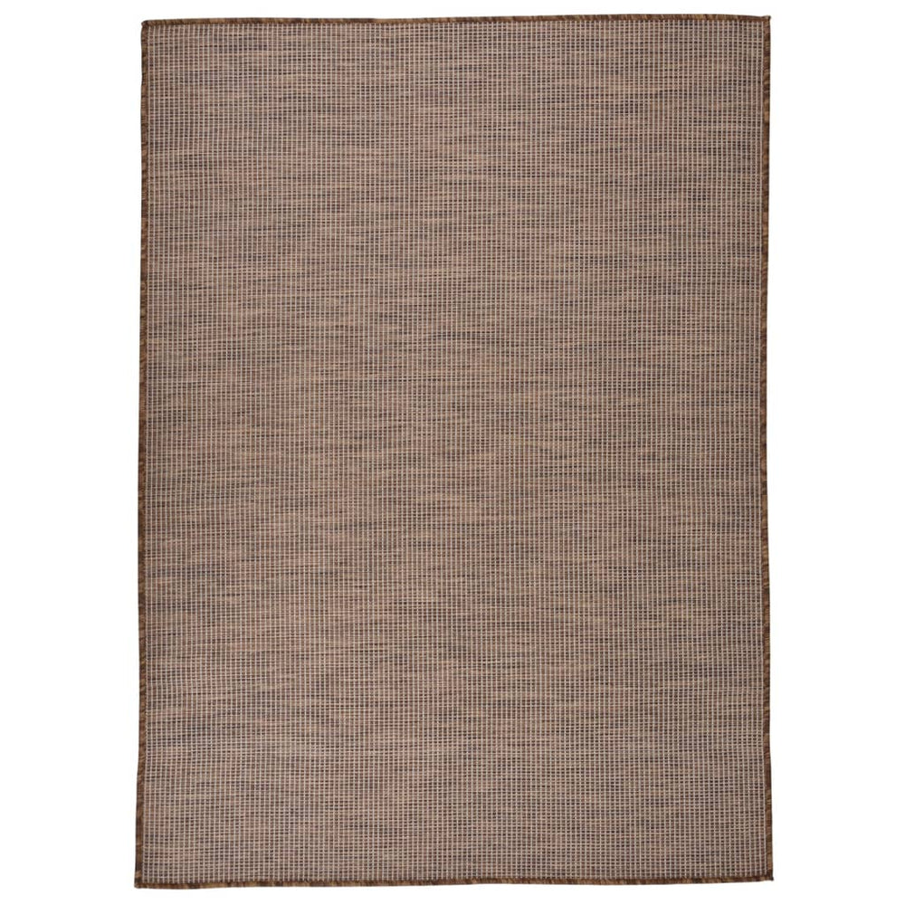 vidaXL Outdoor Flat-Woven Rug 200x280 cm Brown