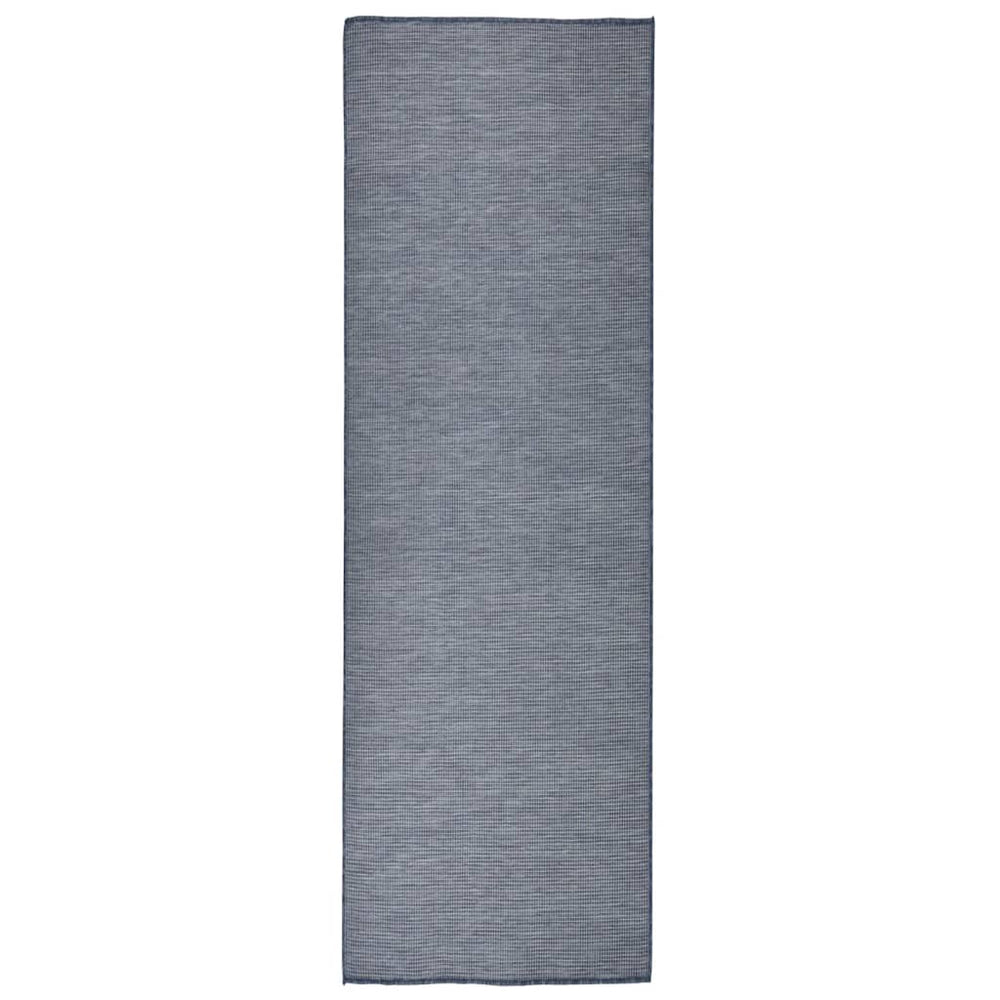vidaXL Outdoor Rug Flat Woven 80x250 cm Blue