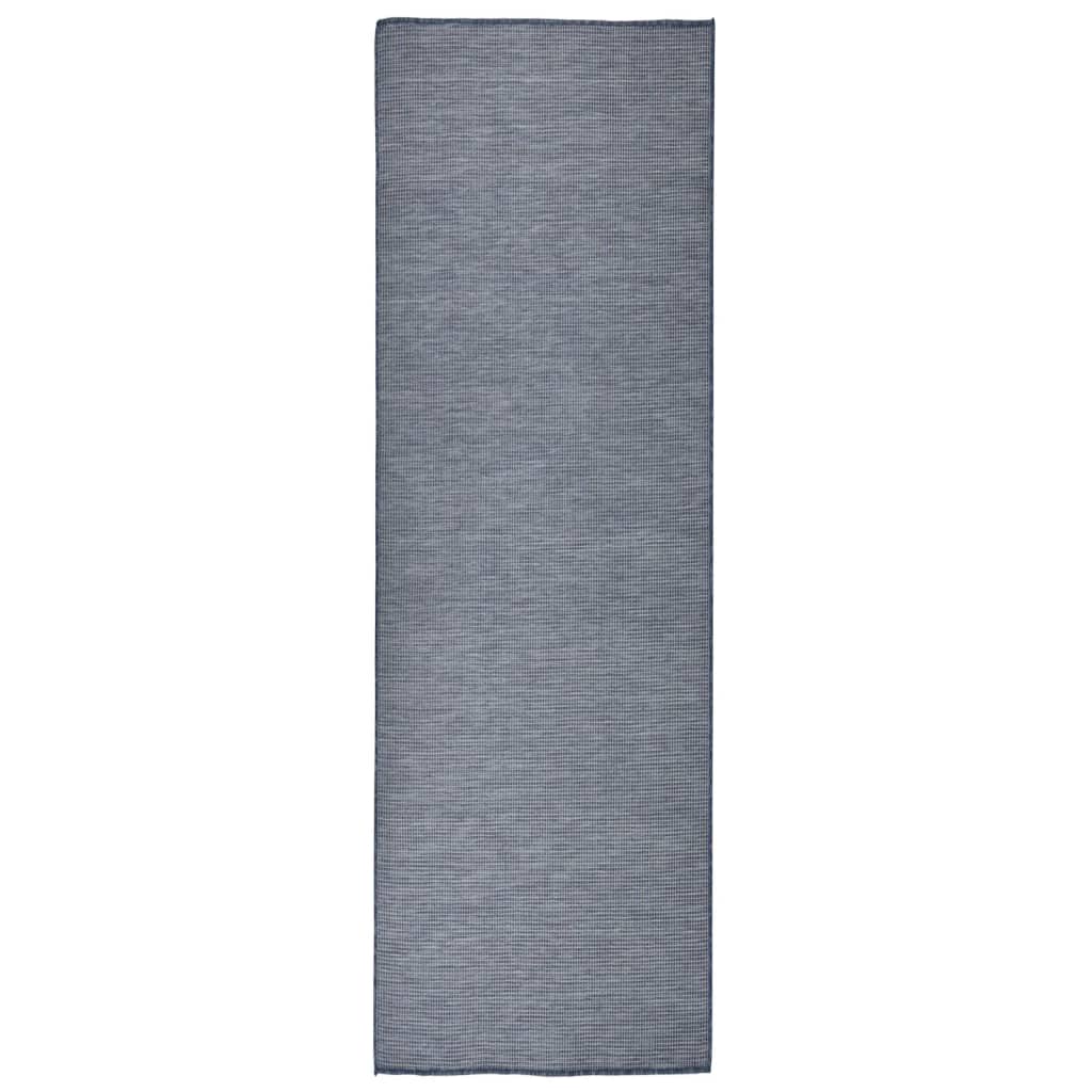 vidaXL Outdoor Rug Flat Woven 80x250 cm Blue