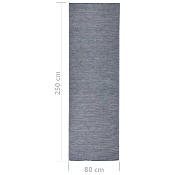 vidaXL Outdoor Rug Flat Woven 80x250 cm Blue