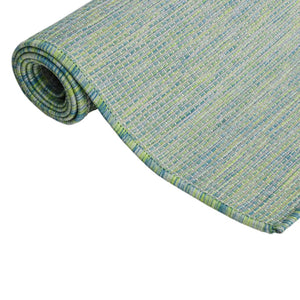 vidaXL Outdoor Flatweave Rug 120x170 cm Turquoise