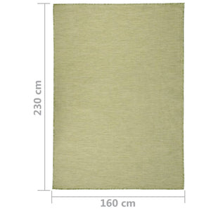 vidaXL Outdoor Flat-Woven Rug 160x230 cm Green