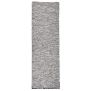 vidaXL Outdoor Rug Flat Woven 80x250 cm Brown and Blue
