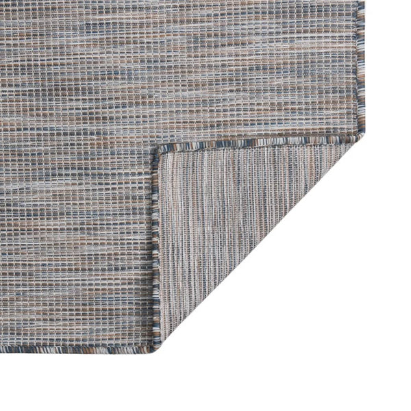 vidaXL Outdoor Rug Flat Woven 80x250 cm Brown and Blue