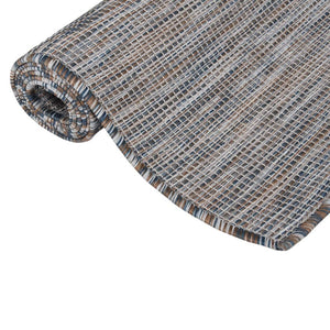 vidaXL Outdoor Rug Flat Woven 80x250 cm Brown and Blue
