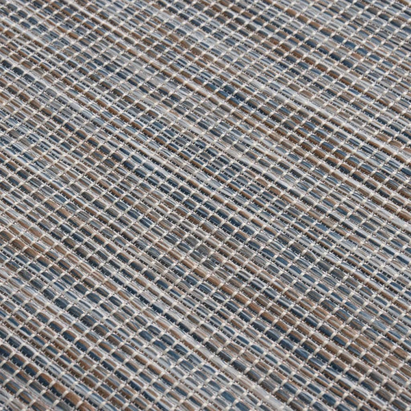 vidaXL Outdoor Rug Flat Woven 80x250 cm Brown and Blue