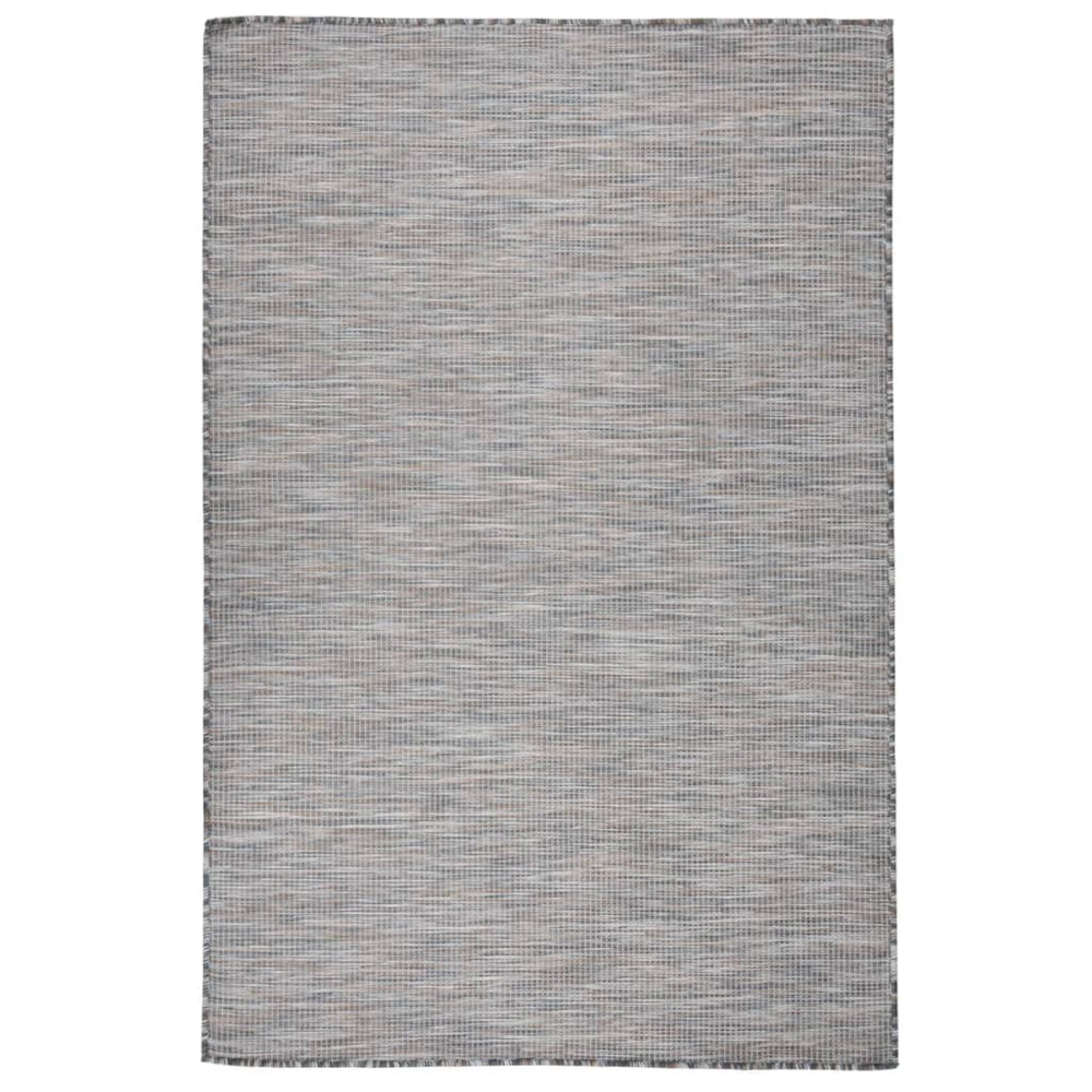 vidaXL Outdoor Flat-Woven Rug 120x170 cm Brown and Blue