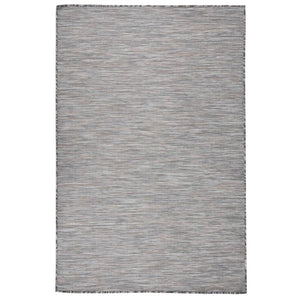 vidaXL Outdoor Flat-Woven Rug 120x170 cm Brown and Blue