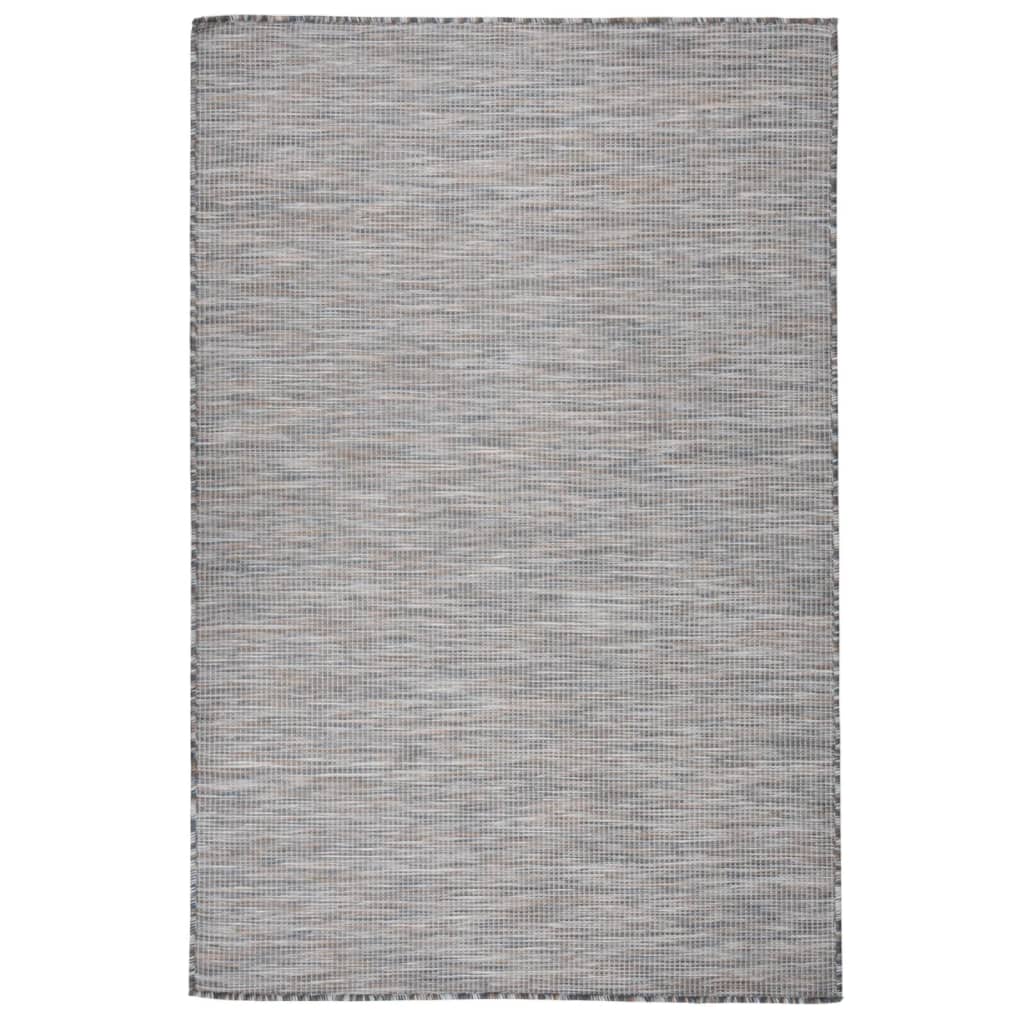 vidaXL Outdoor Flat-Woven Rug 120x170 cm Brown and Blue