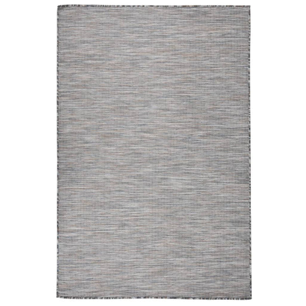 vidaXL Outdoor Flat-Woven Rug 120x170 cm Brown and Blue