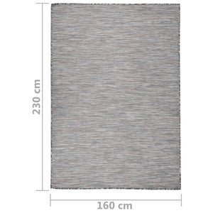 vidaXL Outdoor Rug Flat Woven 160x230 cm Brown and Blue