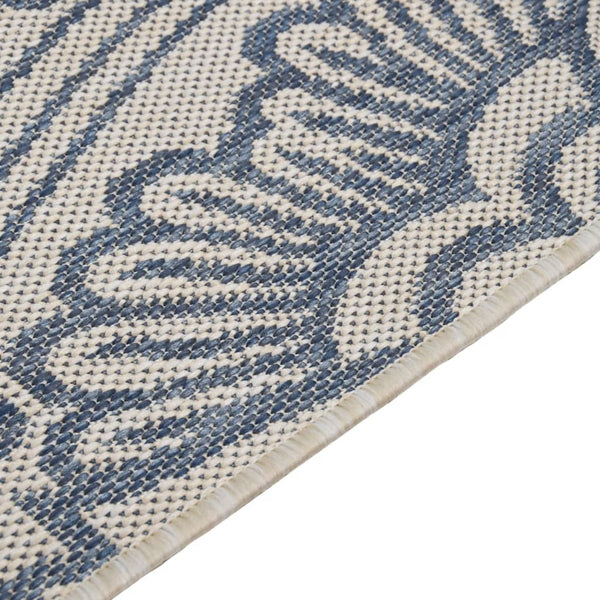 vidaXL Outdoor Flat-Woven Rug 120x170 cm Blue Pattern