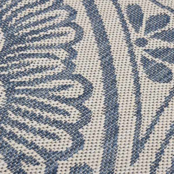 vidaXL Outdoor Flat-Woven Rug 120x170 cm Blue Pattern
