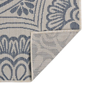 vidaXL Outdoor Flat-Woven Rug 160x230 cm Blue Pattern