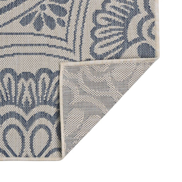 vidaXL Outdoor Flat-Woven Rug 160x230 cm Blue Pattern