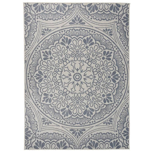 vidaXL Outdoor Flatweave Rug 200x280 cm Blue Pattern