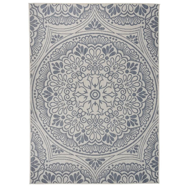 vidaXL Outdoor Flatweave Rug 200x280 cm Blue Pattern