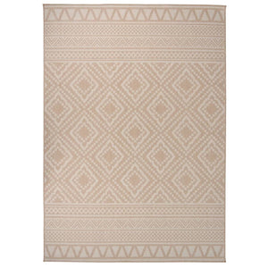 vidaXL Outdoor Rug Flat Woven 120x170 cm Brown Striped