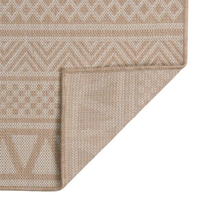 vidaXL Outdoor Rug Flat Woven 120x170 cm Brown Striped