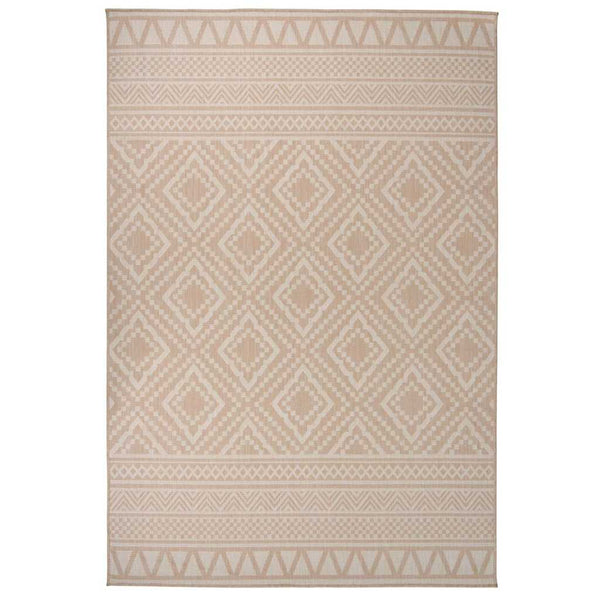 vidaXL Outdoor Rug Flat Woven 160x230 cm Brown Striped