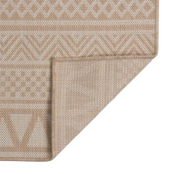 vidaXL Outdoor Rug Flat Woven 160x230 cm Brown Striped