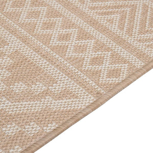vidaXL Outdoor Rug Flat Woven 160x230 cm Brown Striped