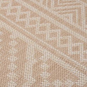 vidaXL Outdoor Rug Flat Woven 160x230 cm Brown Striped