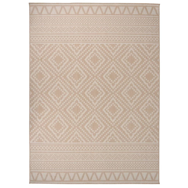 vidaXL Outdoor Rug Flat Woven 200x280 cm Brown Striped