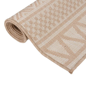 vidaXL Outdoor Rug Flat Woven 200x280 cm Brown Striped