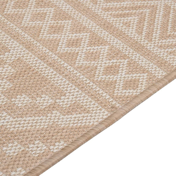 vidaXL Outdoor Rug Flat Woven 200x280 cm Brown Striped