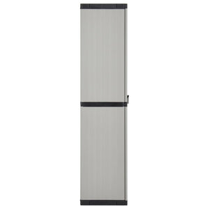 vidaXL Garden Storage Cabinet with 3 Shelves Grey & Black 68x40x168 cm