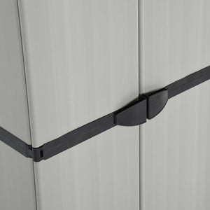 vidaXL Garden Storage Cabinet with 3 Shelves Grey & Black 68x40x168 cm