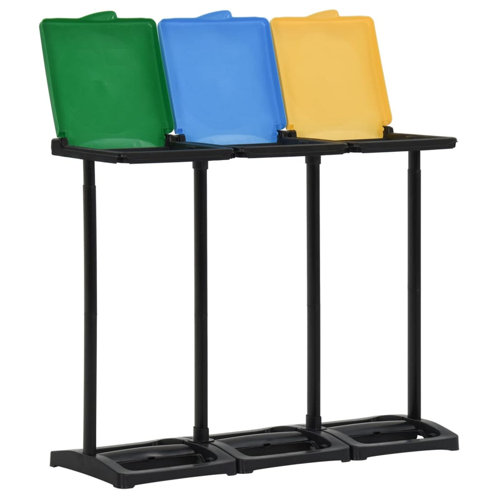 vidaXL Bin Bag Holder with Lid 240-330 L Multi-color PP