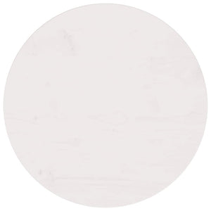 Weiße Tischplatte Ø50cm Kiefer Massivholz