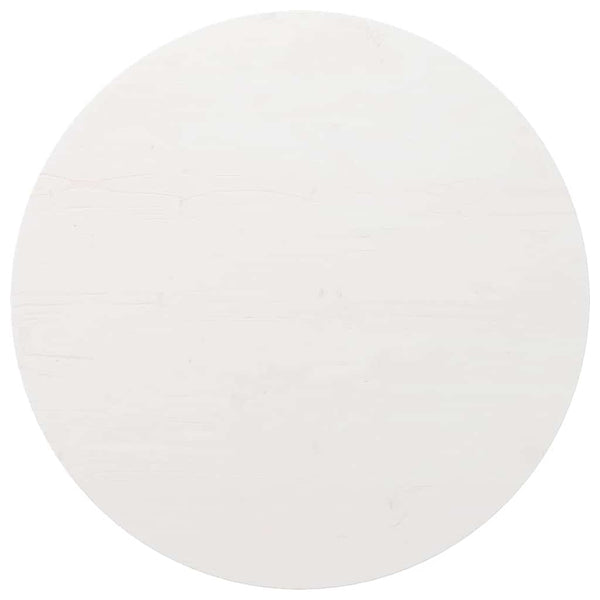 Weiße Tischplatte Ø80cm Kiefer Massivholz
