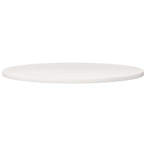 Weiße Tischplatte Ø80cm Kiefer Massivholz