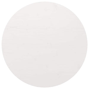 Weiße Tischplatte Ø90cm Kiefer Massivholz