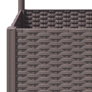 Garten-Pflanzgefäß mit Spalier Braun 120 x 40 x 136 cm PP