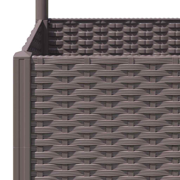 Garten-Pflanzgefäß mit Spalier Braun 120 x 40 x 136 cm PP