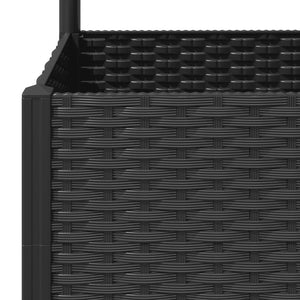 Garten-Pflanzgefäß mit Spalier Schwarz 80 x 40 x 136 cm PP