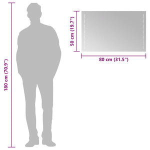 vidaXL LED Bathroom Mirror 80x50 cm
