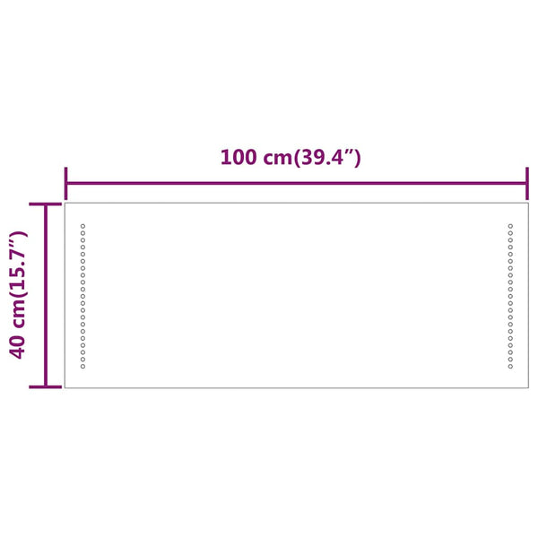 vidaXL LED Bathroom Mirror 100x40 cm