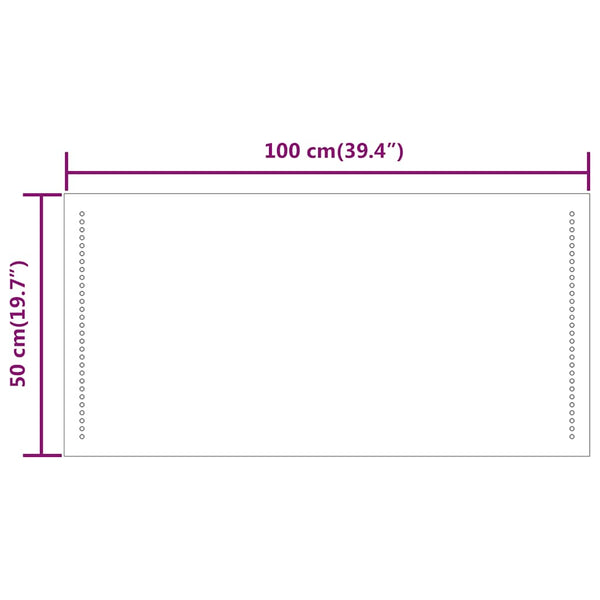 vidaXL LED Bathroom Mirror 100x50 cm