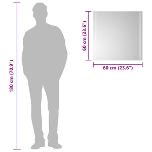 vidaXL LED Bathroom Mirror 60x60 cm