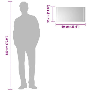 vidaXL LED Bathroom Mirror 60x30 cm