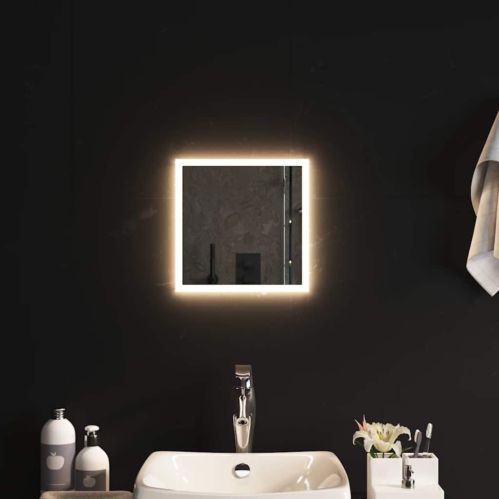 vidaXL LED Bathroom Mirror 30x30 cm