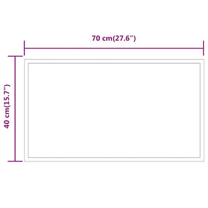 vidaXL LED Bathroom Mirror 70x40 cm