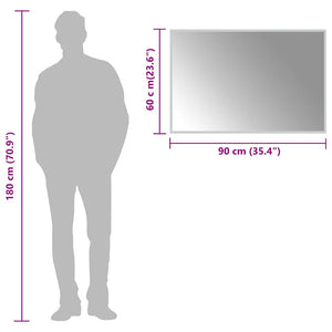 vidaXL LED Bathroom Mirror 90x60 cm