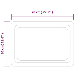 vidaXL LED Bathroom Mirror 70x50 cm