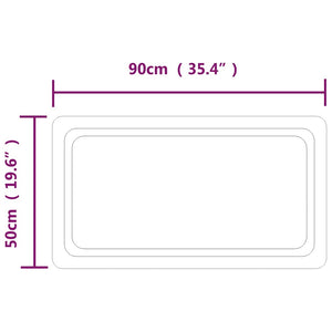 vidaXL LED Bathroom Mirror 90x50 cm